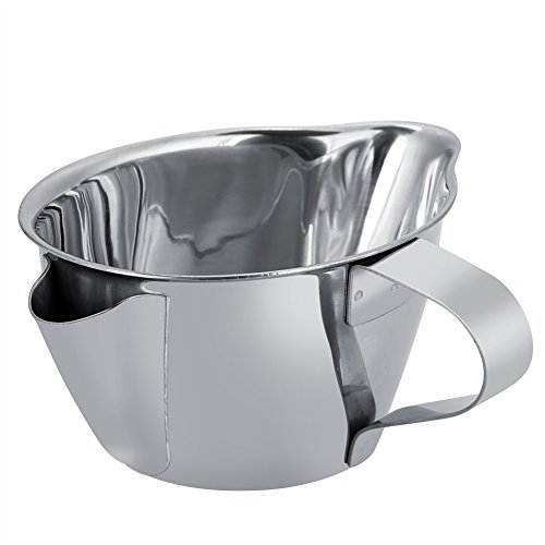 Fettabscheider, Ölabscheider mit Edelstahl-Ölfilter-Soßen-Suppensieb für die Küche Gesundes Kochen Silber