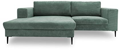 DOMO. collection Ecksofa Modica, Sofa in L-Form, moderne Eckcouch, bodenfreie Couch, Eckgarnitur, Polsterecke 244 x 173 x 83 cm (BxTxH), türkis