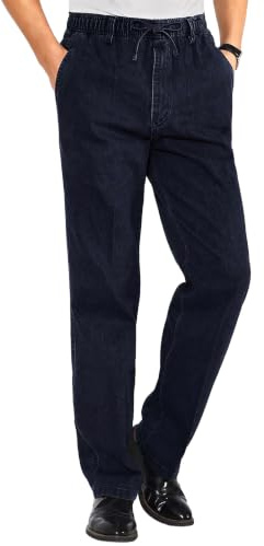 COOFANDY Mens Jeans Stretch Straight Leg Jeans for Men UK Marine Blue M