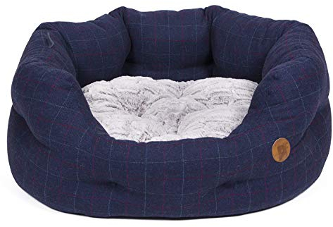 Petface Midnight Tweed Hundebett, oval, Größe M