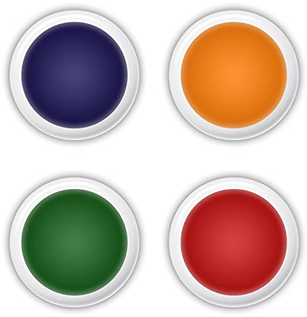 Schutzfolie Aufkleber kompatibel mit Apple AirTag - 4 Stück, rot, grün, blau, orange, Kratzer-Schutz Folie für AirTags