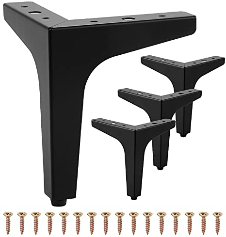 4 Stück 13 cm Möbelbeine Metall, Möbelbeine, Möbelfüße Metall Schrankfüße DIY Tischbeine Schrankfüsse für Stühle Schrank und Sofa andere Möbelbeine