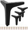 Lot de 4 pieds de meubles modernes en métal en forme de triangle pour placard, canapé, fauteuil, pouf 13 cm