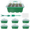 UDODIY Seed Trays Propagator 6 Pack 72 Cells Thicken Seedling Trays Growing Kit with Clear Lids Plant Germination Incubator Adjustable Humidity Dome Reusable for Greenhouse, Garden