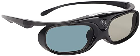 T opiky DLP 3D-Brille, 1080P LCD-Brille 144 Hz Wiederaufladbare DLP-Link 3D Active Shutter-Brille mit Weitwinkel 178° Betrachtung Akku 3D Shutter-Brille(Schwarz)
