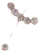Andelaisi Long Cross Hook Earrings Rhinestone Ear Ear Wrap Crawler Hook Earrings Edge Pin Hook Cuff Earrings Inlaid Rhinestone Stick Hook Earrings Jewelry for Women and Girls, Gold