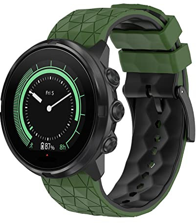 Gheper Cinturino dicromatico in silicone morbido compatibile con Suunto 9 Baro/Suunto 7/Suunto 9/Suunto D5/Suunto Spartan Sport Wrist HR Smart Watch cinturino di ricambio