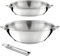 CUISINOX - Eclipse - Lot 3 pièces tout inox - Wok 28 cm, poêle 24 cm et poignée amovible inox - Fond encapsulé - Compatible tous feux dont induction - Acier Inoxydable 18/10 - Finition miroir