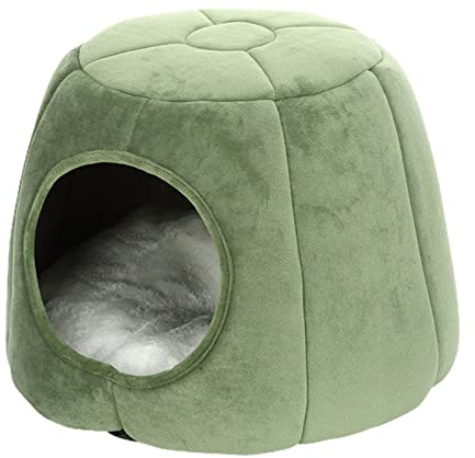 Katzenhöhle Katzenbett Für Indoor-Katzen, Hamsterbett 2 In 1 Katzenhaus Kuschelhöhle Windabweisend, Katzenzelt Mit Abnehmbarem Katzenkissen Für Katzen Kleine Hunde Kleine Tiere (S)