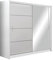 Kleiderschrank Vista mit Spiegel 203 cm, Schwebetürenschrank, Garderobeschrank Schlafzimmer; Wohnzimmerschrank; Korpus Schrank Farbe: Weiss; Farbe der Schrankfront: Weiss; Mehrzweckschrank