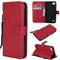 SATURCASE Hülle für LG Q6, Klassisch PU Lederhülle Magnetverschluss Brieftasche Kartenfächer Standfunktion Handschlaufe Handy Tasche Schutzhülle Handyhülle für LG Q6 (XD-Rot)