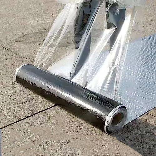Dach Reparaturband Wasserdichtes Selbstklebendes Klebeband Alufolie Dichtungsband Reflektierend Isolierung Anti-UV,für Dachleckage,Oberflächenriss,Fensterbankspalt,Anpassbar (1x10m)