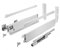 GTV - Modern Box Pro Schubladenschienen I L=450mm H=199mm I Weiss I Schublade mit Leises Schließen I Die Synchronisation des Fahrweges der Führungen I Belastung bis zu 40 kg I PB-MBPRO-KPL450C1