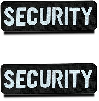 2 Stück Reflektierendes Deutschland Sicherheit Security Patch Infrarot IR Reflektiv Militär Security Patch Rückseite für Rucksäcke Kleidung Taschen Uniform Weste Jersey Reisen CS