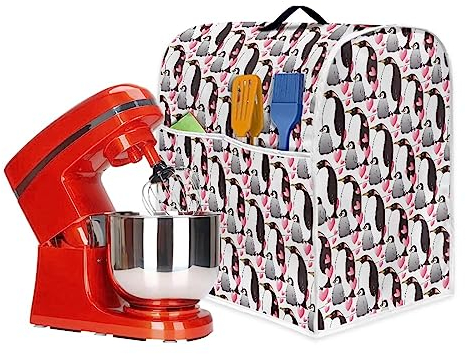 Psesaysky Penguin Kitchen Aid Mixer Covers Dust Cover L Size Waterproof Washable Lightweight Ice Cream Maker Attachment Compatible with 5-8 Qt Bowl-Lift Stand Mixer