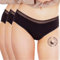 LIGNE V - ECO Pack Lot de 3 Shorty Menstruel en Coton Biologique - Culotte Menstruelle Flux Abondant - Culotte Absorbante Lavable & Réutilisable - Adolescente & Femme Grande Taille/Lot x3 Shorty XL