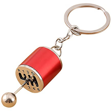 Schlüsselanhänger Personalisiert Metall-Schlüsselanhänger, lustig, poliert, Turbolader, Schlüsselanhänger, Basteln, Anhänger, Schlüsselanhänger, Autoteile, Schlüsselanhänger Football (Red, One Size)