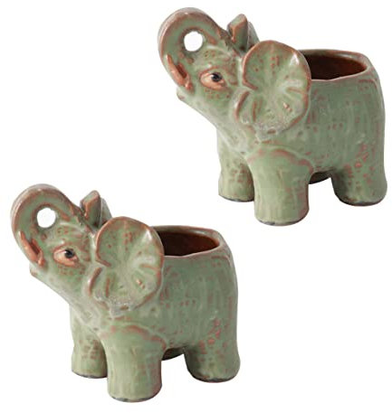 Pot De Fleurs Éléphant Unique en Céramique Décoration Dintérieur Tendance