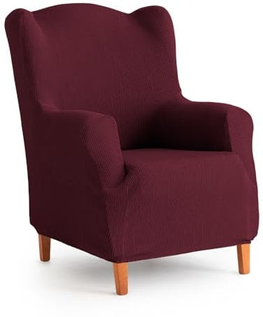 Maxifundas Elastischer Sofabezug für Sofa, Ohrensessel, Rot, extra weich, rutschfest und elastisch, Modell Inka