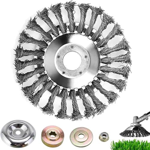 Indestructible Trimmer, Indestructible Trimmer Head, Indestructible Weed Trimmer, IndestructibleTrimmer Universal Steel Wire Trimmer Head, with Universal Adapter Kits (8in)