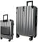 SIGN Hartschalenkoffer ReisetascheTrolley ABS Reisekoffer 360° Doppelrollen Zahlenschloss Modernes Design (Beautycase-Handgepäck-Mittel-Groß-Set) (Silber, Großer Koffer (75cm))