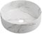 Round Art Countertop Basin for Bathrooms and Cloakroom Hand Wash Basin White Marble Effect Artistic Counter Top Bathroom Sink Basin Ceramic Vessel Sink Washbowl - 360mm