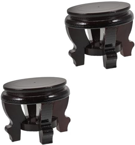 POPETPOP 2 Piezas Base De Maceta De Madera Apoyo De La Sembradora Soporte Dispensador De Bebidas Elevador De Pedestal De Flores Macetero De Escritorio Soporte De La Planta del Taburete