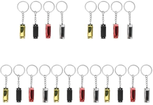 Abaodam 20 Stück Mundharmonika Schlüsselanhänger Rucksack Schlüsselanhänger Mini Mundharmonika Schlüsselanhänger Violin Schlüsselanhänger Schlüsselanhänger Halter Mundharmonika Für
