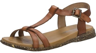 Josef Seibel Damen Sandaletten Fabricia 01, Frauen Sandalen,Weite G (Normal),Freizeitschuhe,offene Schuhe,Strandschuhe,Cognac,44 EU