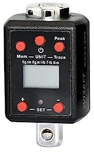 KOULEER Digitaler Drehmomentschlüssel, Digitaler Drehmomentschlüssel mit Drehmoment, 1,5–1000 nm, Adapter 1/4 3/8 1/2 3/4 Antrieb, Microtorque Hohe Genauigkeit(1.5-30nm)