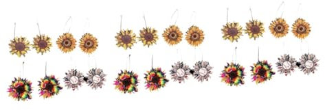 SAFIGLE 12 Paare Sonnenblumen-ohrringe Ohrhänger Für Damen Ohrschmuck Brautschmuck Ohrringe Für Frauen Creolen Trendiges Dekor Leopardenohrringe Für Frauen Leoparden-ohrringe Hölzern
