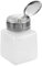 sourcing map Solvent Alcohol Dispenser 120ml(4oz) Nail Polish Remover Push Down Liquid Dispenser Pump Bottle with Stainless Steel Press Head for Acetone Solution, White