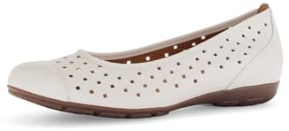 Gabor Damen Klassische Ballerinas, Frauen Flats,Ballet-Flats,Ausgehschuhe,Abendschuhe,Slip-ons,Freizeitschuhe,sportlich,Creme,38 EU / 5 UK