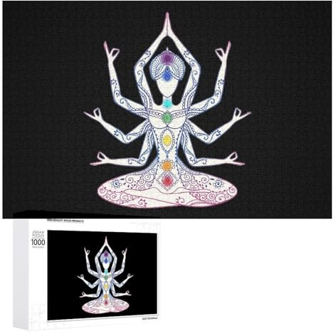 Yoga Jigsaw Puzzle for Adults 1000 PCS Wooden Challenging Puzzles for Home Party Decor