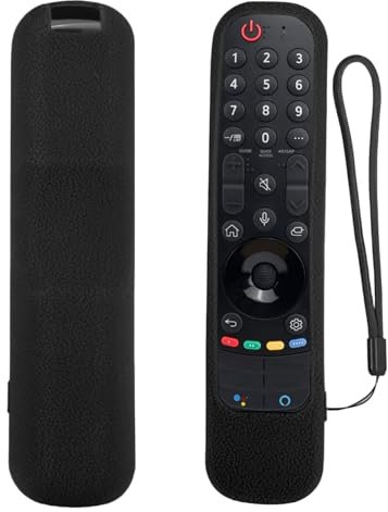 Funda para mando a distancia LG TV MR24GA MR24GN MR23GA MR23GN MR22GN MR22GA AN-MR21GA a prueba de golpes antideslizante funda protectora de silicona para LG Magic Remote – no brilla en negro