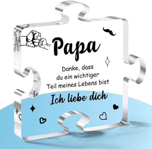 Geburtstagsgeschenk Geschenke für Papa, Linkax Bester Papa Opa Geschenk, Acryl Home Dekoration mit Spruch, Vatertagsgeschenk Dankeschön Nikolaus Geschenke Adventskalender Füllung