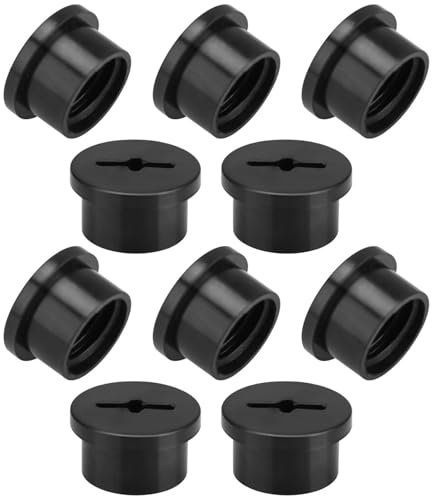 10pcs Blasenventilschrauben, Schwarze Plastikventilkappen, Impasser-resistente Ersatz für Fußballhelme, wesentliche Accessoires für Jugendliche und Erwachsene