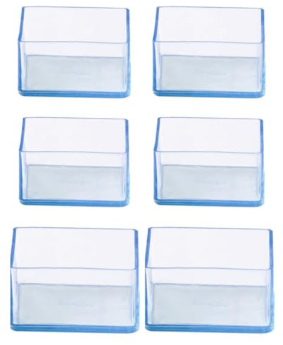 YKAFADE Lot de 16 embouts de protection rectangulaires en silicone pour pieds de chaise - 25 x 50 mm - Protection de sol pour pieds de chaise - Pour sols en bois dur