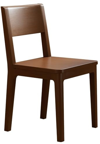 Ergonomische Holzstühle Mit Rückenlehne – Esszimmerstühle Für Zuhause Und Gewerbe (Restaurant, Café, Büro, Schreibtisch)(Brown)