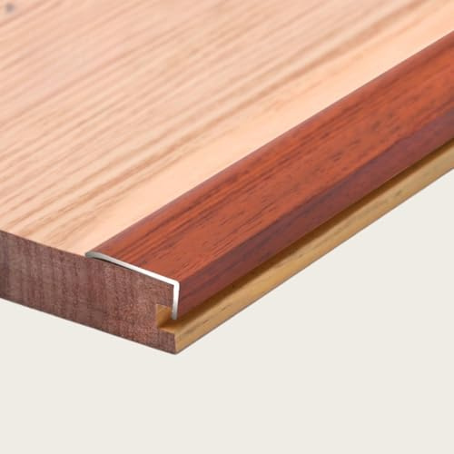 Coayuou Profilé De Finition Carrelage Effet Bois 90 Cm* 3 Pièces Baguette D’Angle en L avec Protection des Bords, pour Salle De Bain, Cuisine Et Revêtement De Sol Carrelé(Thai Teak,3 * 2cm)