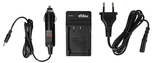 vhbw Ladegerät kompatibel mit Casio Exilim EX-S500 | EX-S600, EX-S3, EX-S23 Kamera Camcorder/Akku - Ladeschale, Kfz-Adapter, Ladeanzeige, 4,2 V