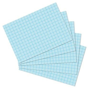 Herlitz 10901502 Karteikarte A7, kariert, Blau, 100 Stück