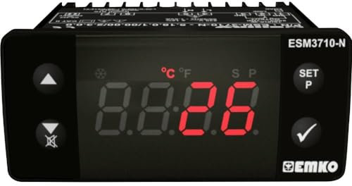 Emko ESM-3710-N Termostato Pt100-50 Fino a 400°C Relè 16 A (L x L x A) 71 x 76 x 34.5 mm