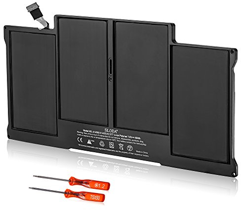 SLODA A1405/A1496/A1377 Ersatz-Laptop-Akku Kompatibel mit Fitting Air 13 Zoll (A1466,Mid-2011,Mid-2012,Mid-2013,Early-2014, Early-2015)(A1369,Late-2010)[Li-Polymer 7.4V 7200mAh/53.28Wh]