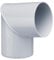 INEFA Fallrohrbogen 80 Grad, PVC DN75 / 75mm Grau Verbindungsstück Dachrinnenzubehör, einfache Steckmontage, Made in Germany