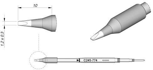 JBC C245774 saldatura punta per T245