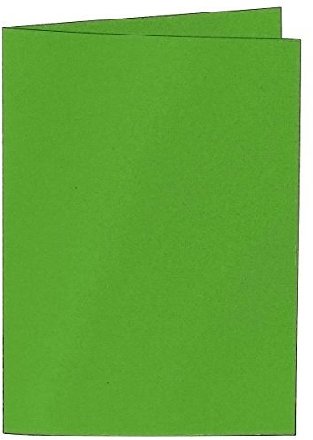 50 Stück - Artoz Serie 1001 Doppelkarten gerippt - Hochdoppelt - DIN A6, 210 x 148mm, hochwertig, maigrün