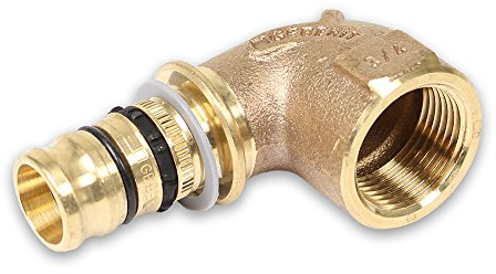 GEBERIT Mepla Press Rotguss Winkel 90° mit IG [32x3mm - 1], Kontur G