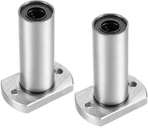 sourcing map 2 Stück Linearkugellager LMH10UU Extra Lange mit Zwei Seitlich Geschnittenen Flanschen, 10mm Bohrungsdurchm. 19mm Außendurchm. 55mm Länge