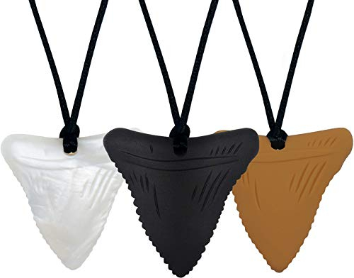 Panny & Mody 3er Pack Shark Tooth Sensory Chew Halskette für Kinder